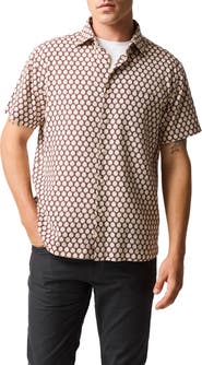 Rodd & Gunn Nelson Creek Neat Floral Print Short Sleeve Cotton Button-Up Shirt