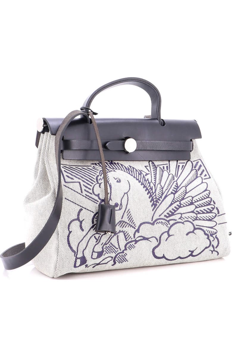 Pre-Owned Hermes Herbag Zip Pegase Pop Toile and Leather 31, Alternate, color, Bleu Indigo