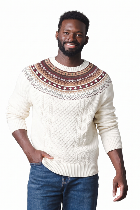 Men's Organic Cotton Cable Knit Sweater