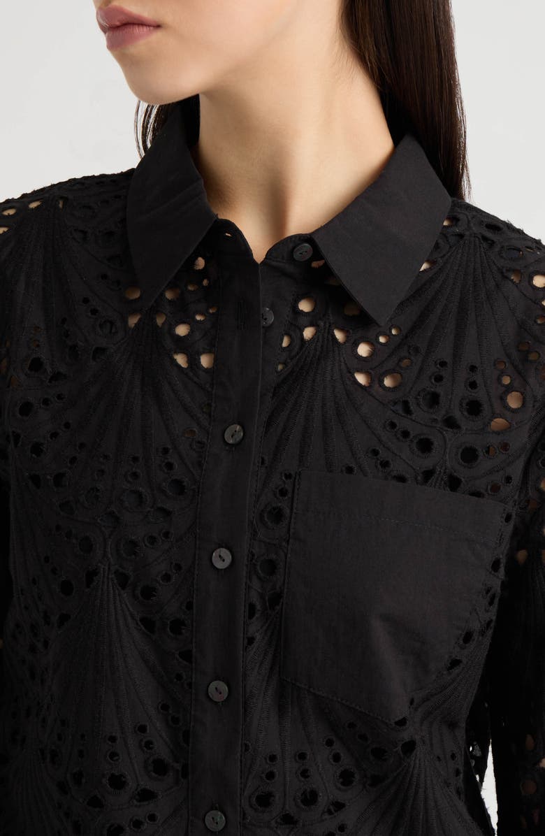 NVLT Eyelet Shirt, Alternate, color, Black
