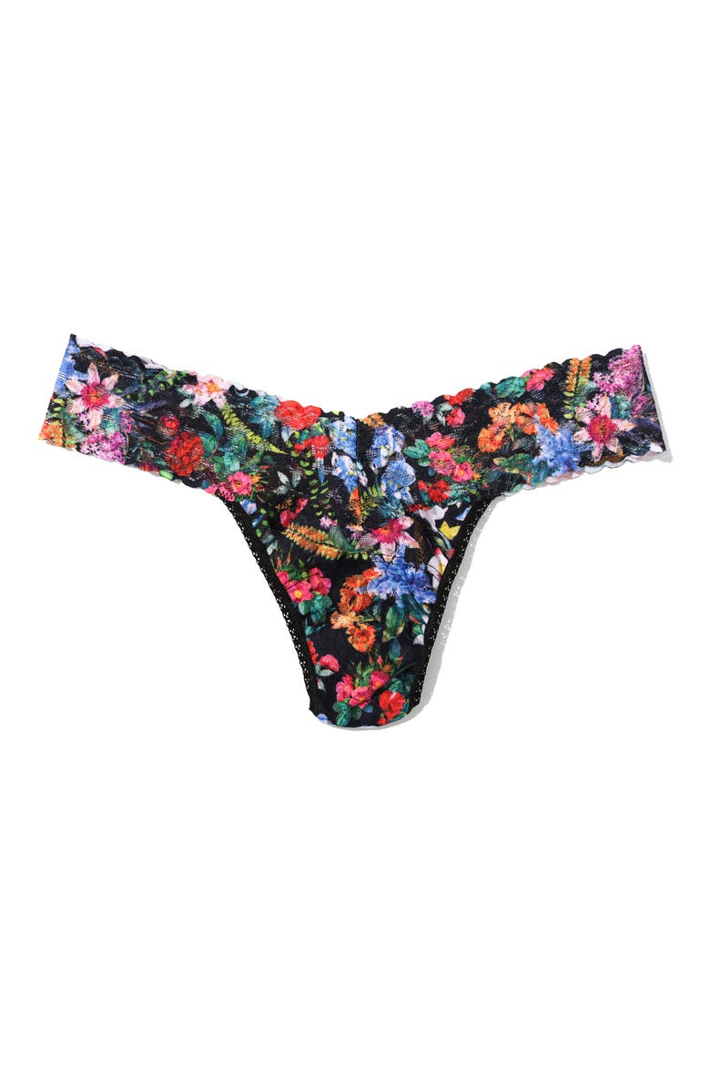 Print Low Rise Thong, Alternate, color, HYPNOTIC BLACK