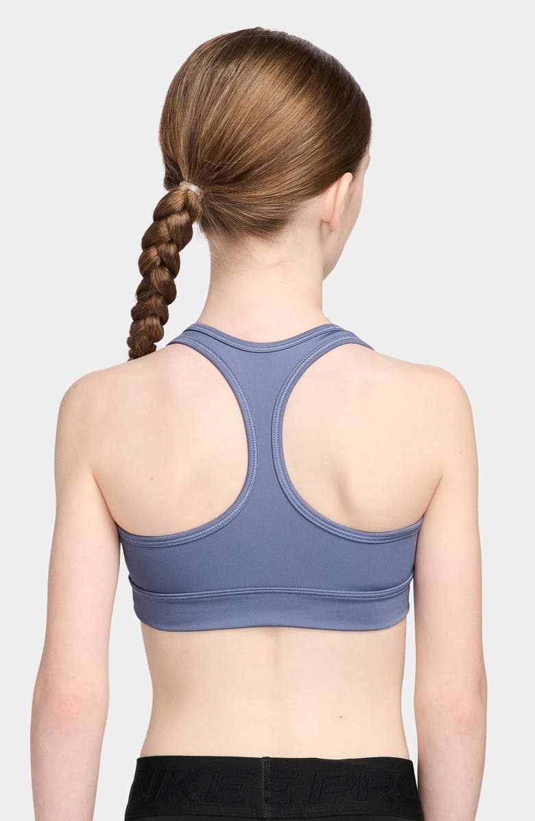 Nike Kids' Dri-FIT Racerback Sports Bra, Alternate, color, World Indigo/ White