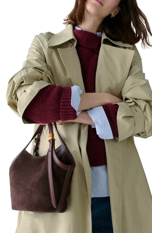 Kate Spade New York Small Deco Suede Tulip Tote In Brown