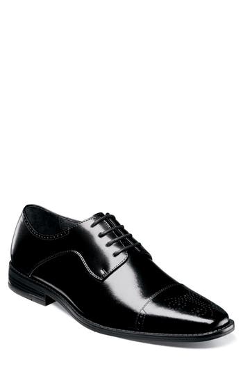 Stacy Adams Kenway Brogue Cap Toe Derby In Black