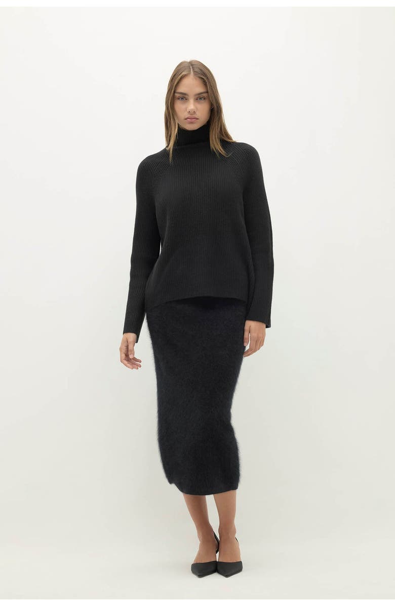 NAKED CASHMERE Kora Cashmere Mock Neck, Main, color, Black
