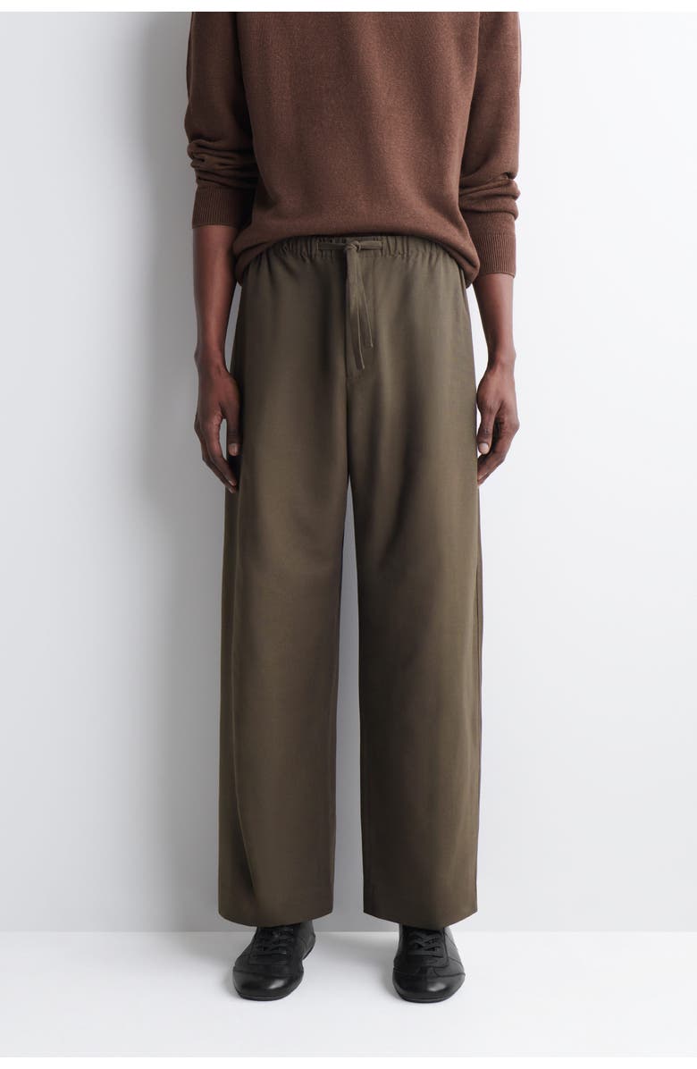 COS Barrel-Leg Drawstring Pants, Alternate, color, Brown