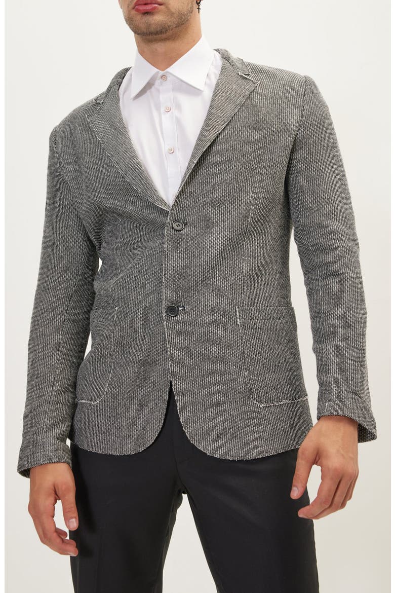 MODERN COTTON JACKET, Main, color, BLACK WHITE