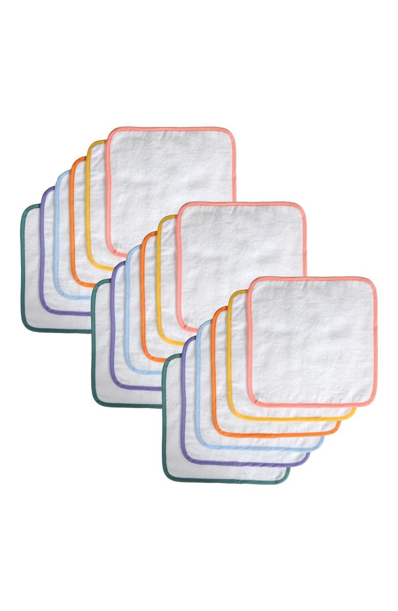 Kaplan Early Learning Company Soft Blend Washcloths - Set of 18, Main, color, White