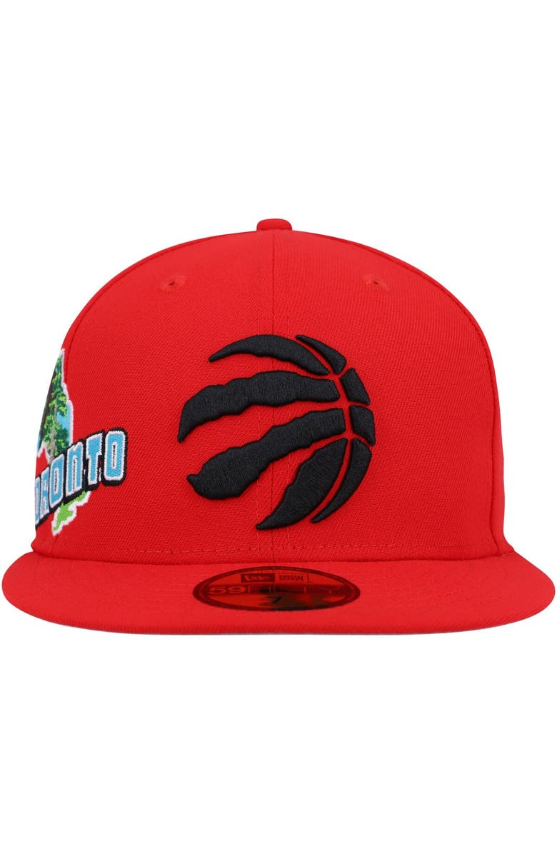 New Era Men's New Era Red Toronto Raptors Stateview 59FIFTY Fitted Hat, Alternate, color, 