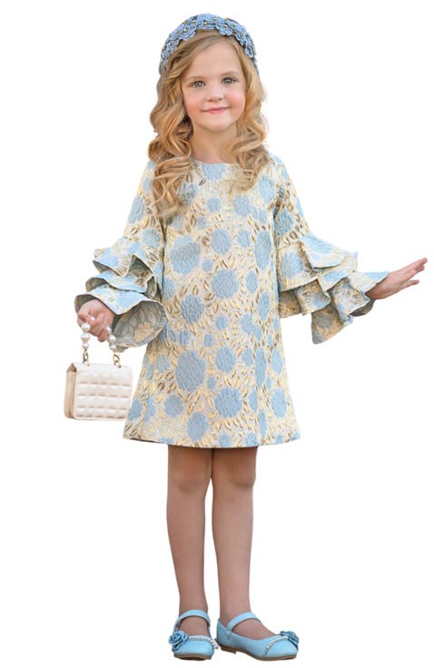Girls Bloom  Floral Ruffle Sleeve Dress (Toddler, Little Kid & Big Kid)