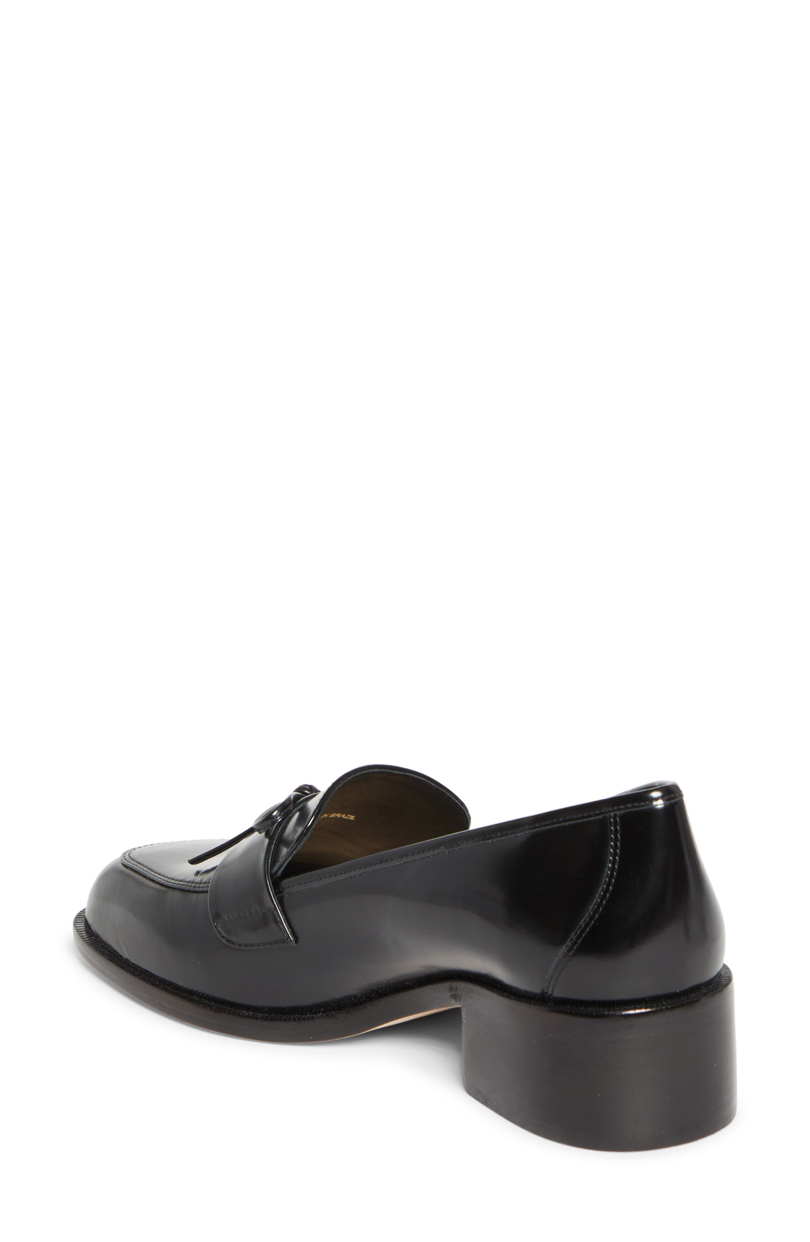 Sandy Liang Bow Loafer, Alternate, color, Black