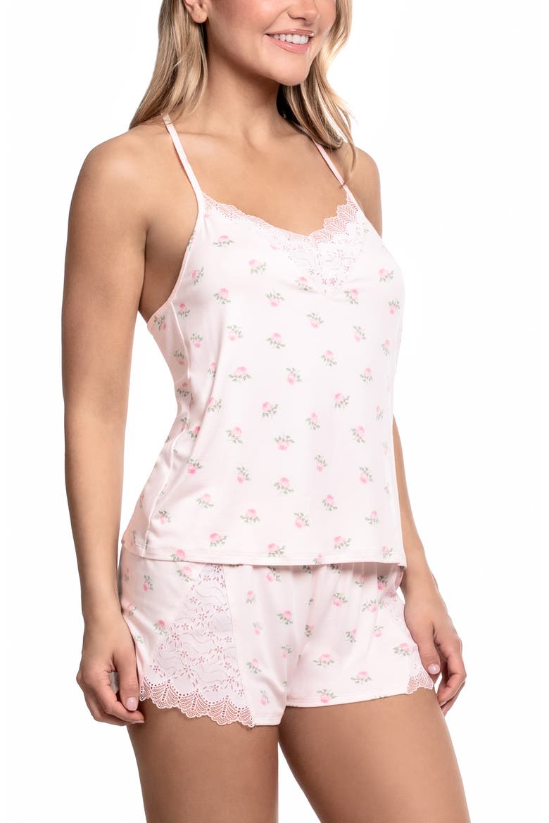 Sevilla Lace Trim Short Pajamas, Alternate, color, QUARTZ PINK
