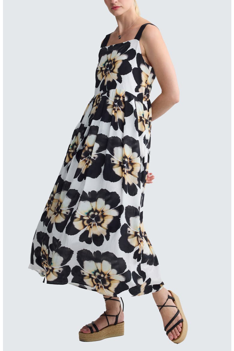 Inara Floral Print Tiered Maxi Dress, Alternate, color, Beige