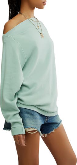 Sammie Oversize Off the Shoulder Thermal Top