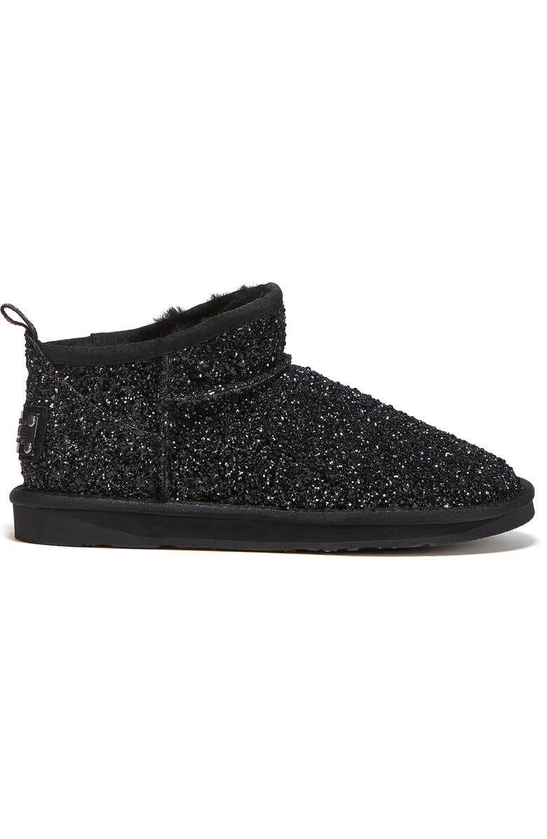Australia Luxe Collective Cosy Genuine Shearling Glitter Ultra Platform Bootie, Alternate, color, Black