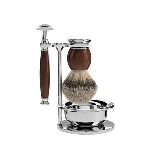 Sophist Ironwood 4-Piece Silvertip Badger & Safety Razor Shaving Set