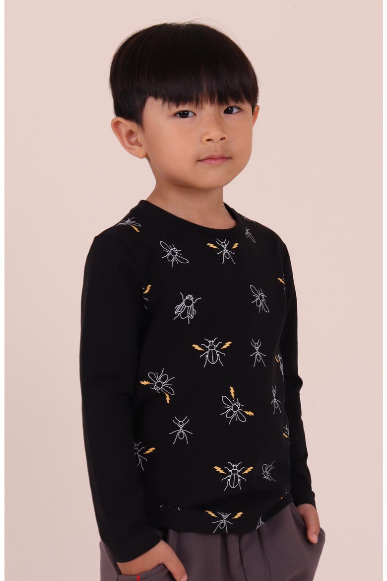 Kids' Creepin' it Real Long Sleeve Graphic T-Shirt, Alternate, color, BLACK