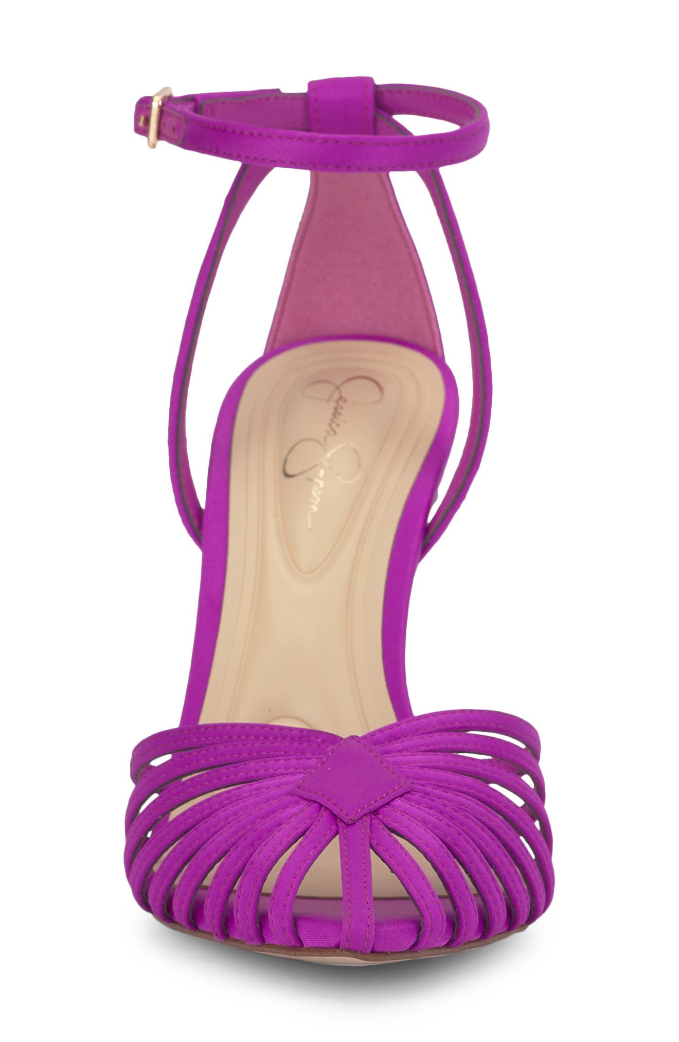 Paveri Ankle Strap Pointed Toe Pump, Alternate, color, DARK PINK