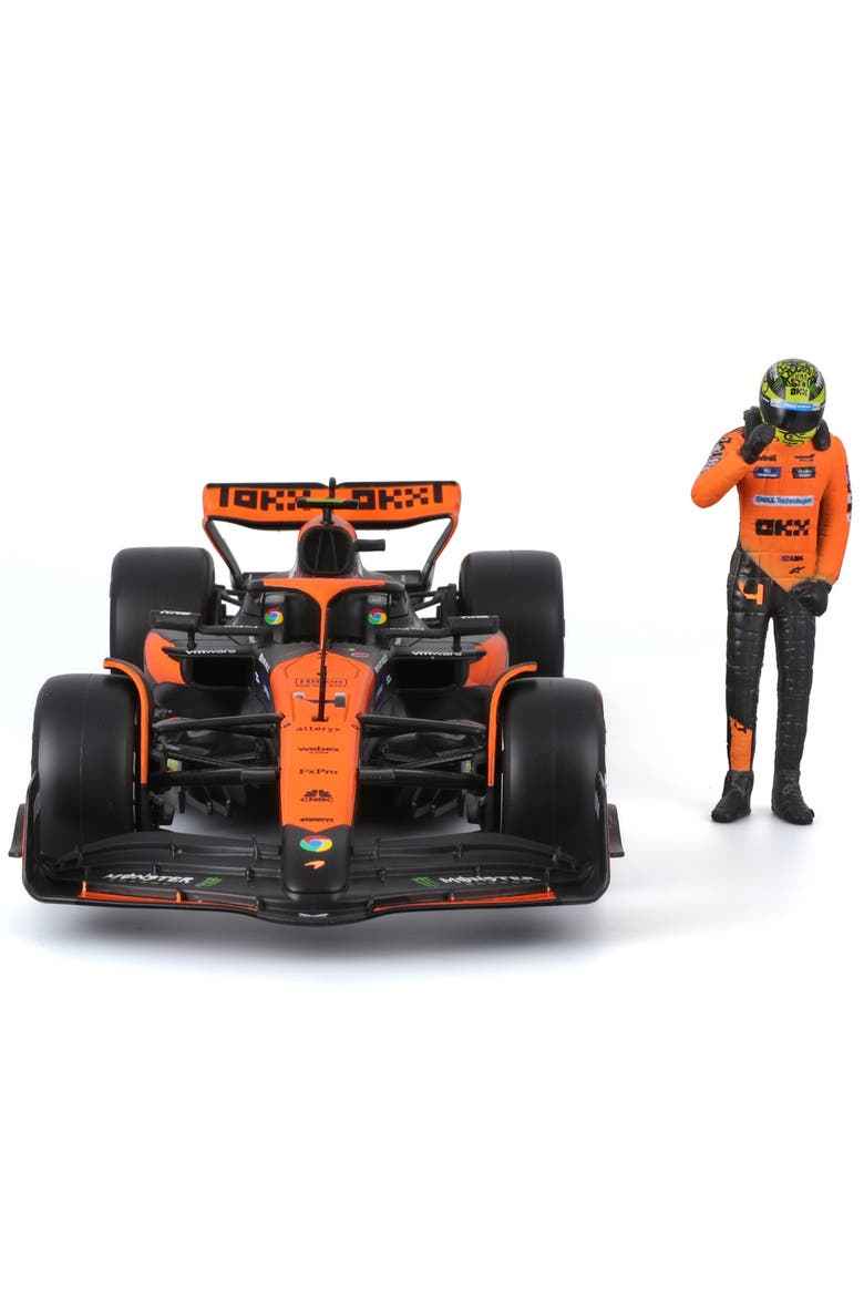 2024 McLaren MCL38 and Lando Norris Figure, Alternate, color, Multicolored
