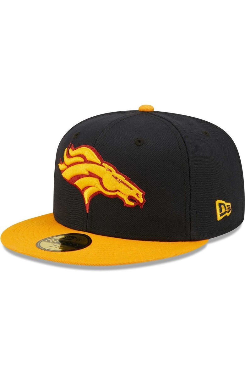 New Era Men's New Era Navy/Gold Denver Broncos 50th Anniversary 59FIFTY Fitted Hat, Alternate, color, 