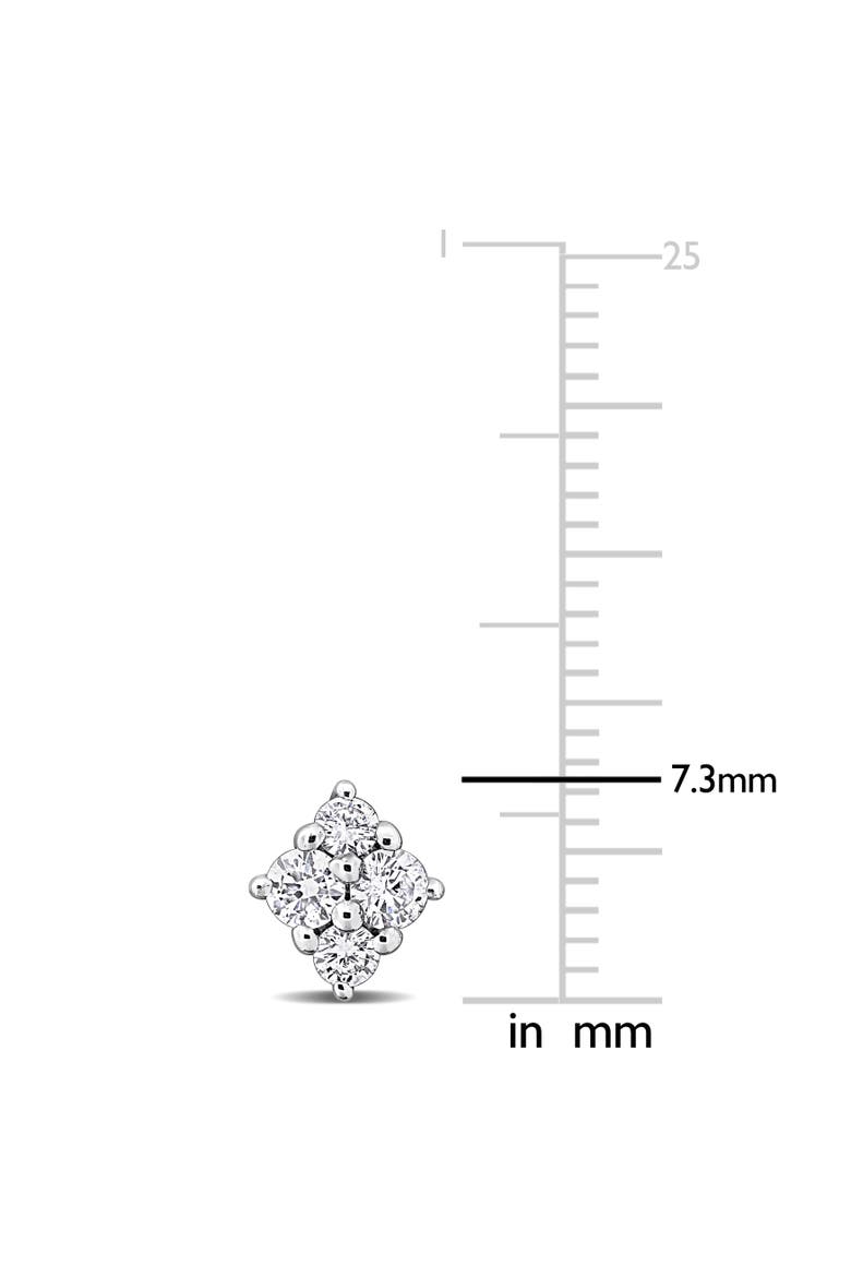 1/2 CTW Lab-Grown Diamond Cluster Stud Earrings, Alternate, color, Sterling Silver