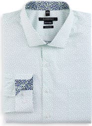 Synrgy by DXL Big & Tall Mini Floral Print Performance Dress Shirt