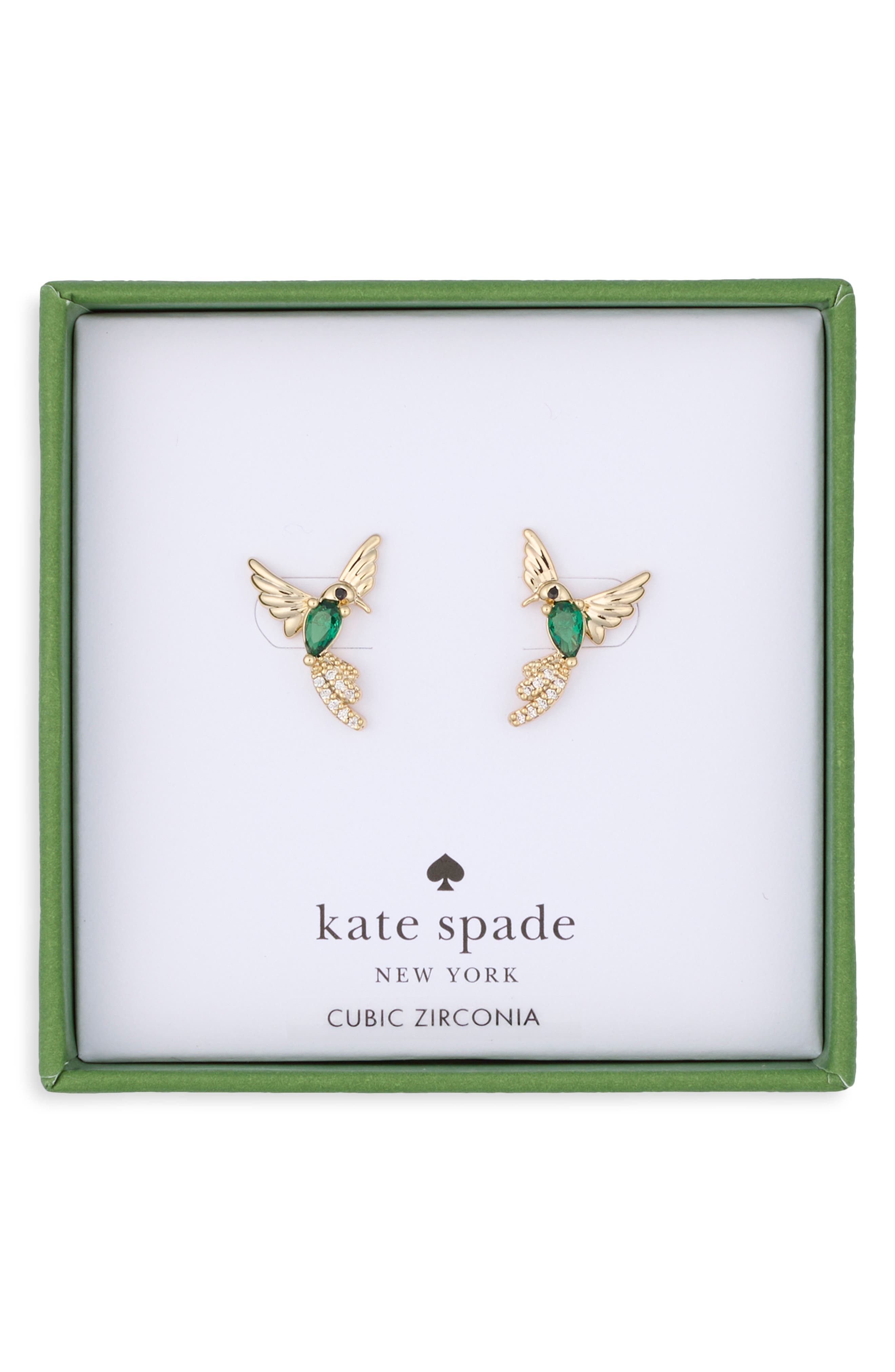 Bird Cubic Zirconia Stud Earrings