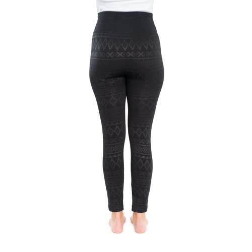 Muk Luks Fleece Lined Leggings In Black
