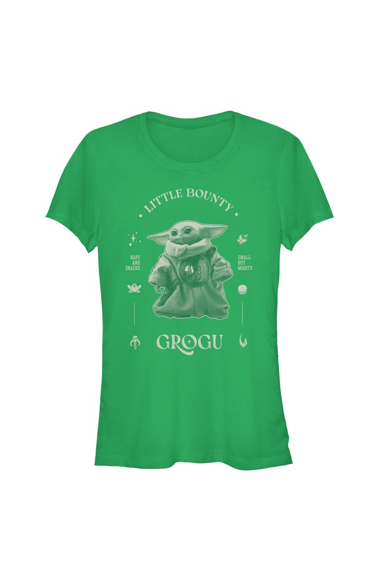 Star Wars: The Mandalorian and Grogu Junior's Star Wars The Mandalorian and Grogu Little Bounty Small But Mighty  Graphic T-Shirt, Main, color, Kelly Green