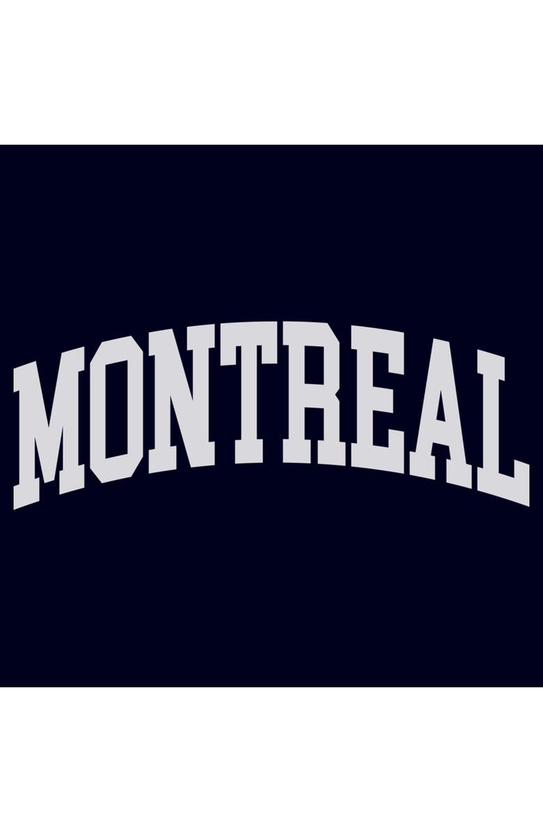 Lost Gods Men's Lost Gods Collegiate Montreal Name Logo Graphic T-Shirt, Alternate, color, Navy Blue
