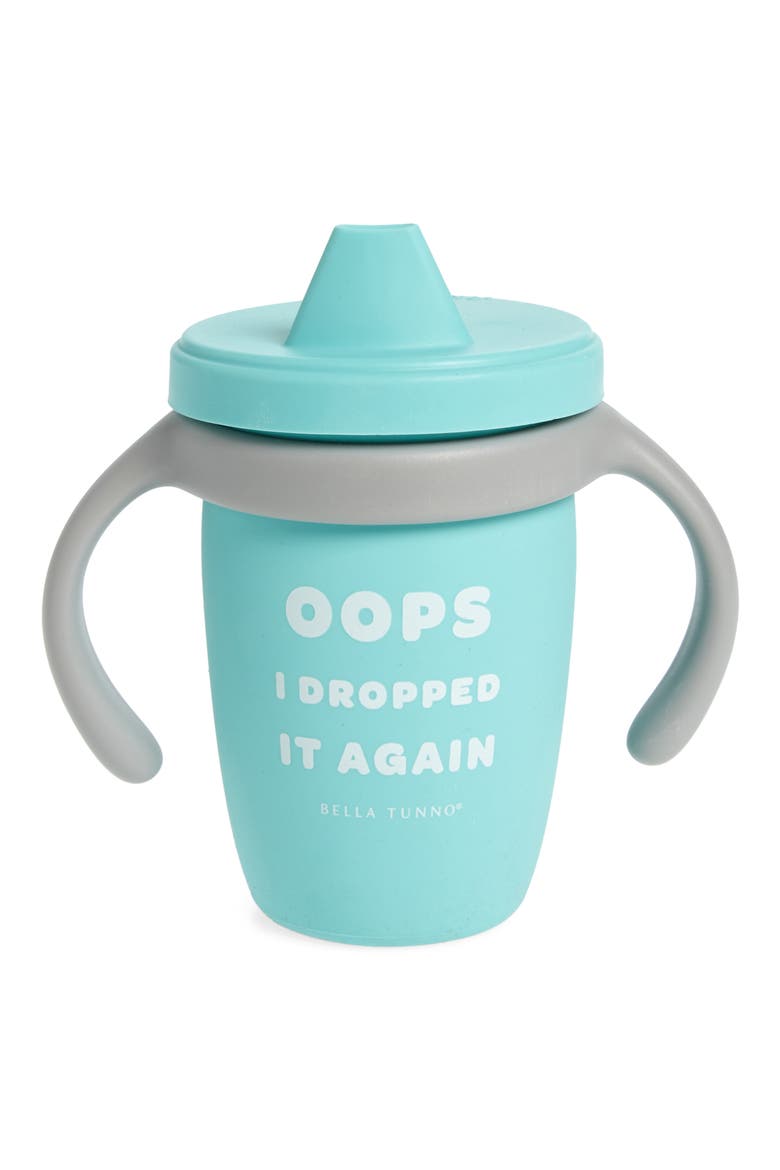 Dropped It Again Silicone Sip Cup, Main, color, BLUE