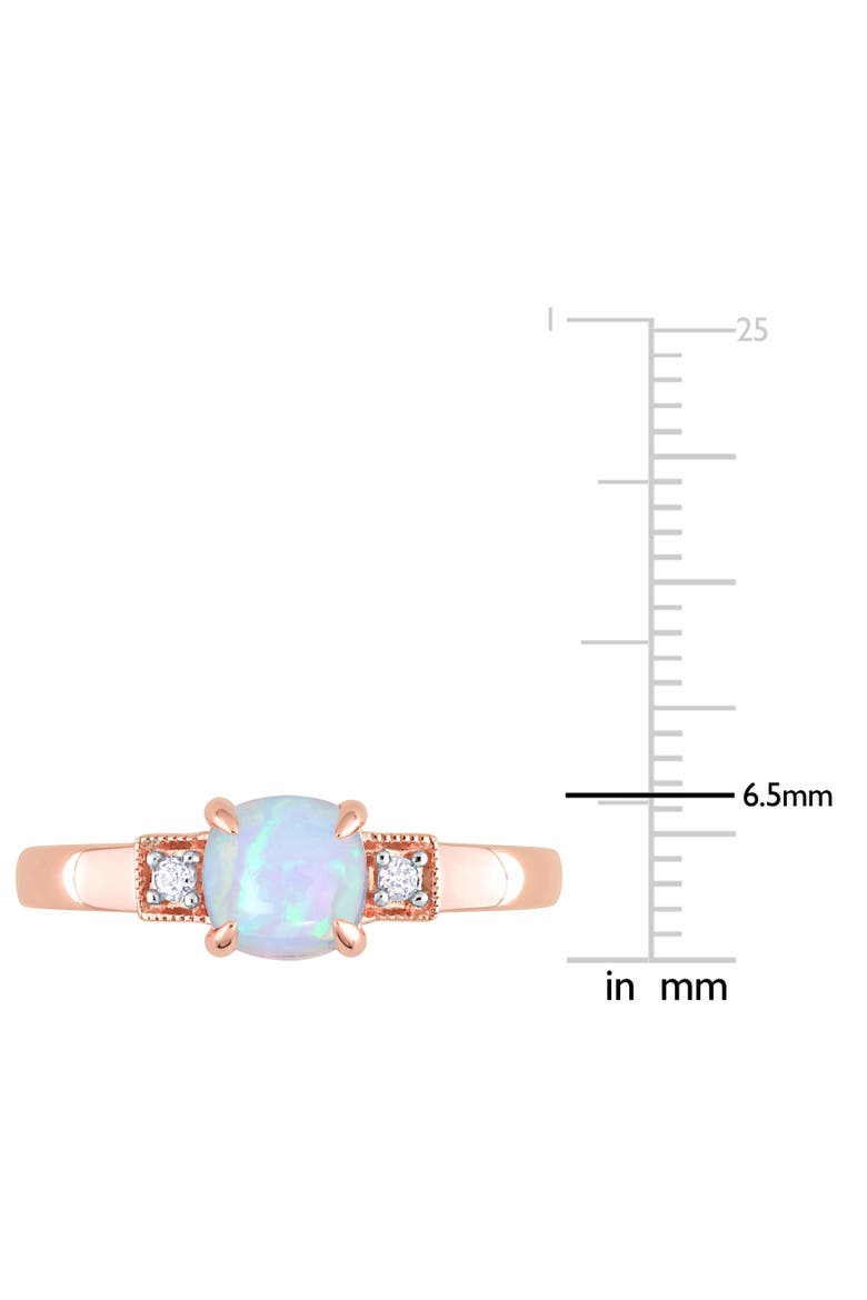 Opal & Diamond Cushion Ring 10k, Alternate, color, Opal