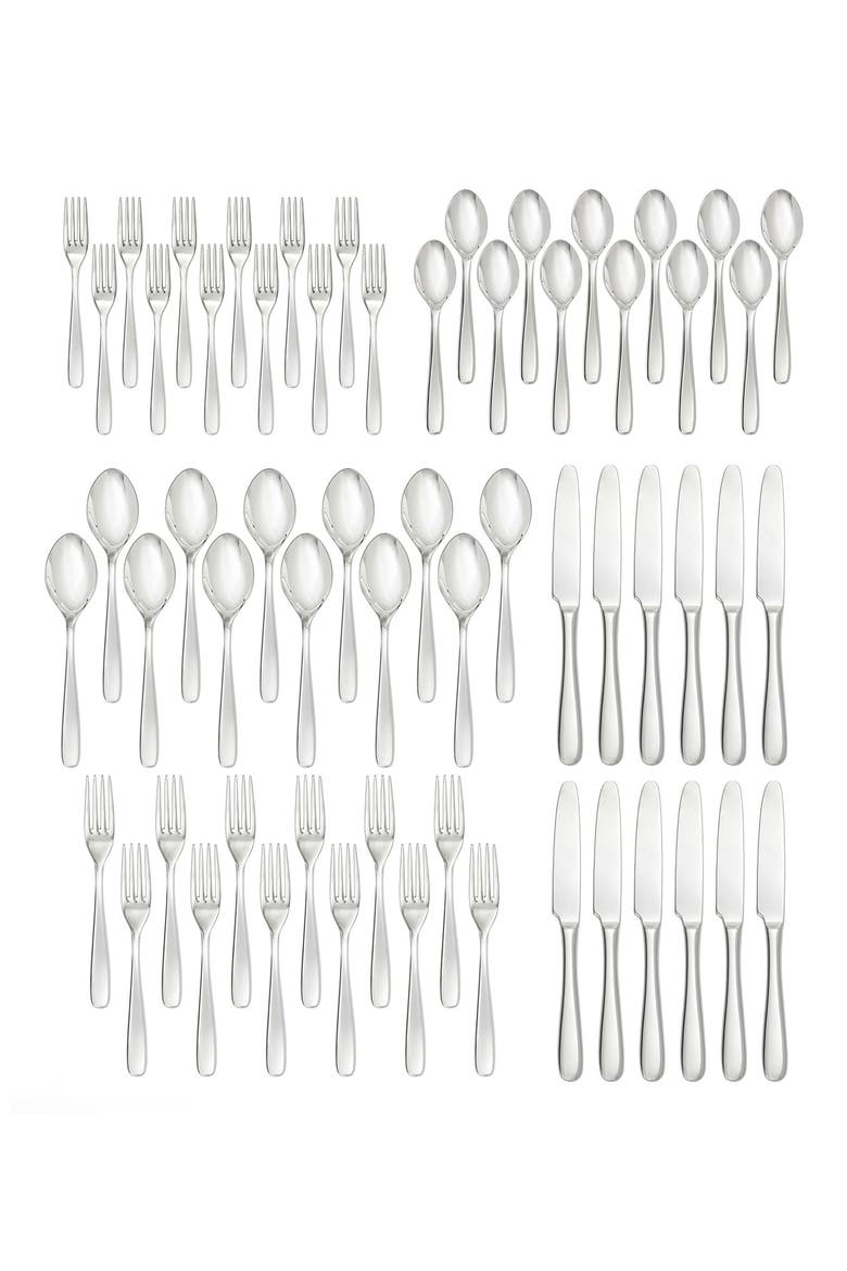 Grand City 60-Piece Flatware Set, Main, color, SILVER