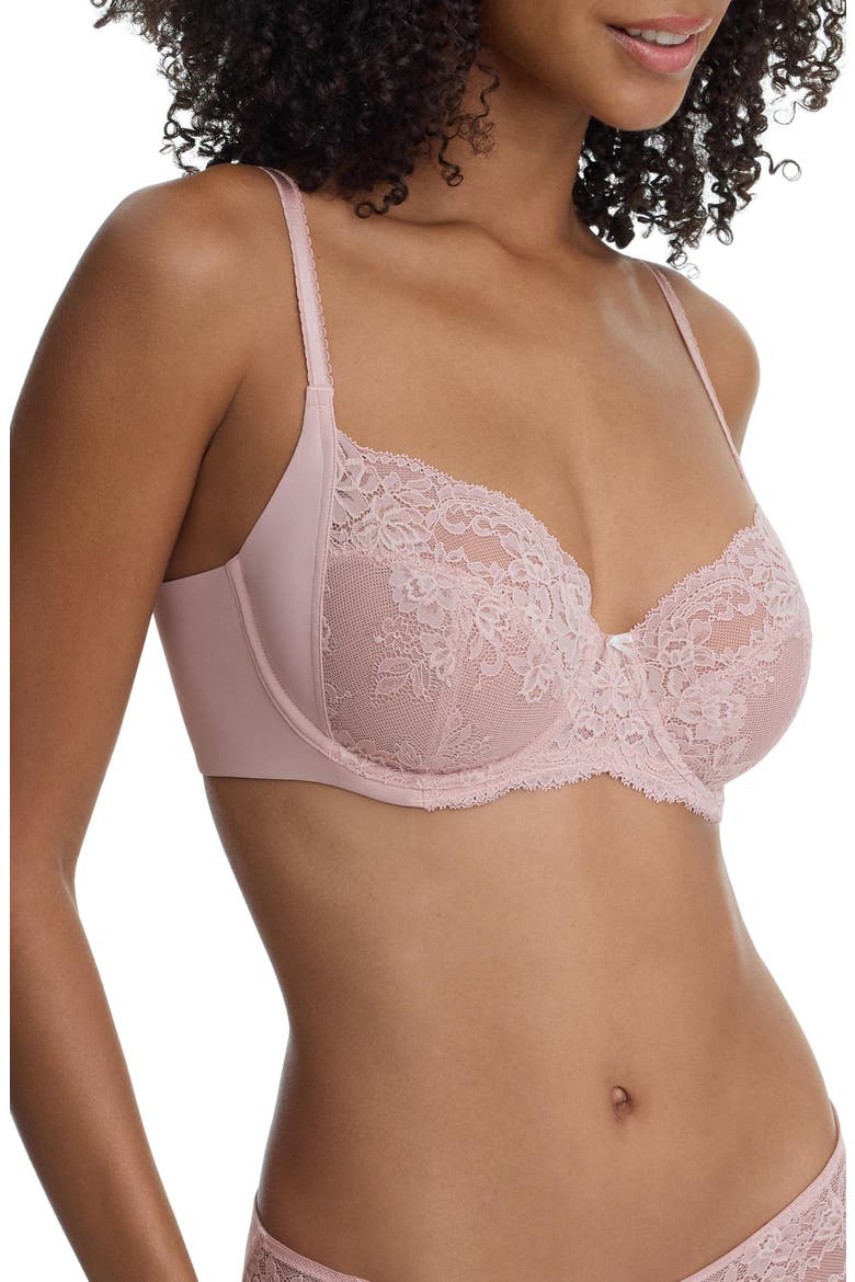 Captivate Full Coverage Unlined Lace Bra, Alternate, color, Romance