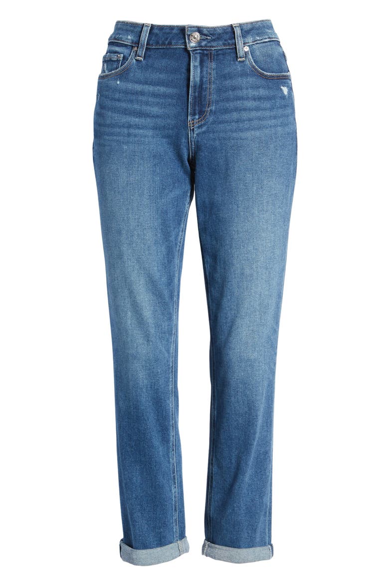 Brigitte High Waist Slim Boyfriend Jeans, Alternate, color, EIFFEL DISTRESSED