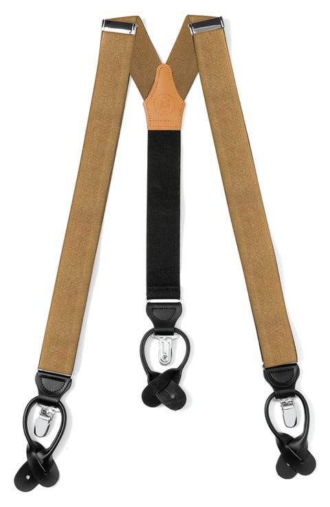 Tan Adjustable Suspenders