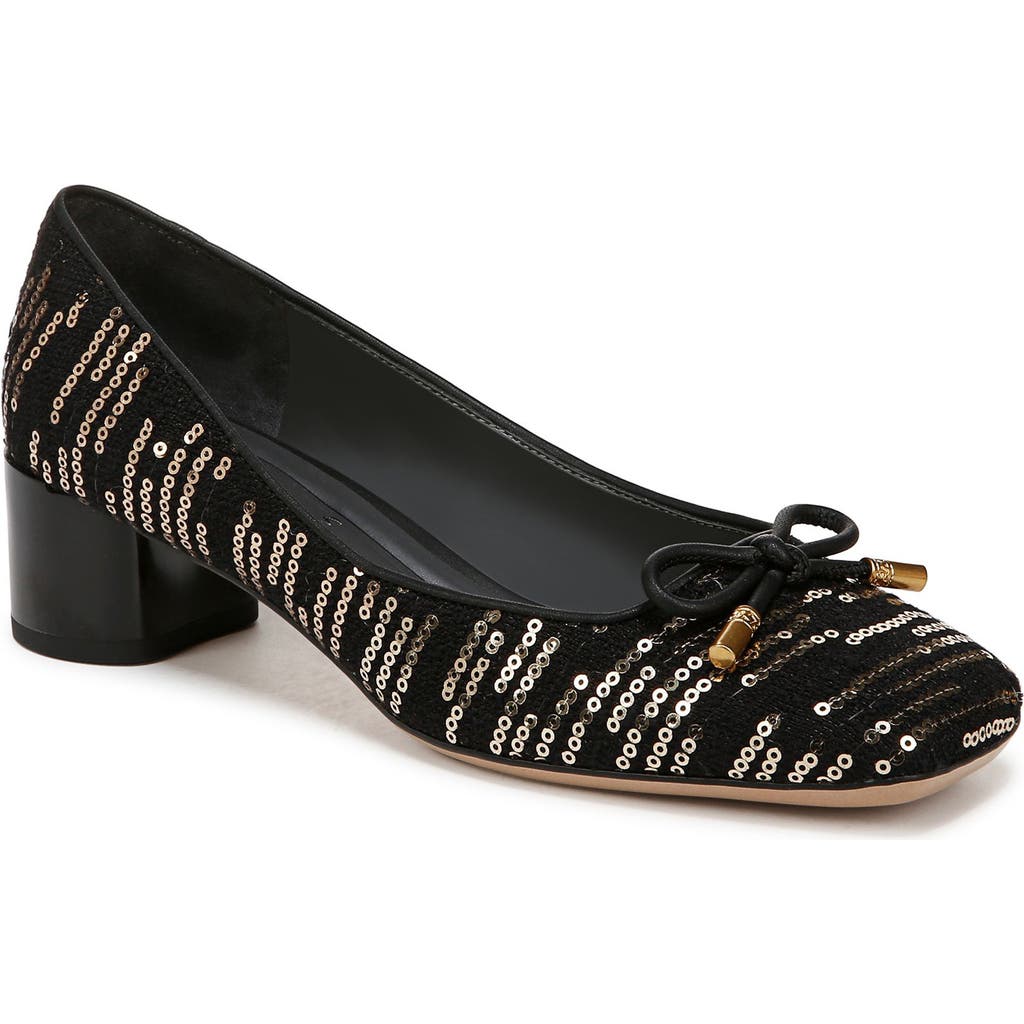 Franco Sarto Natalia 2 Womens Bow Tweed Block Heels In Black Multi