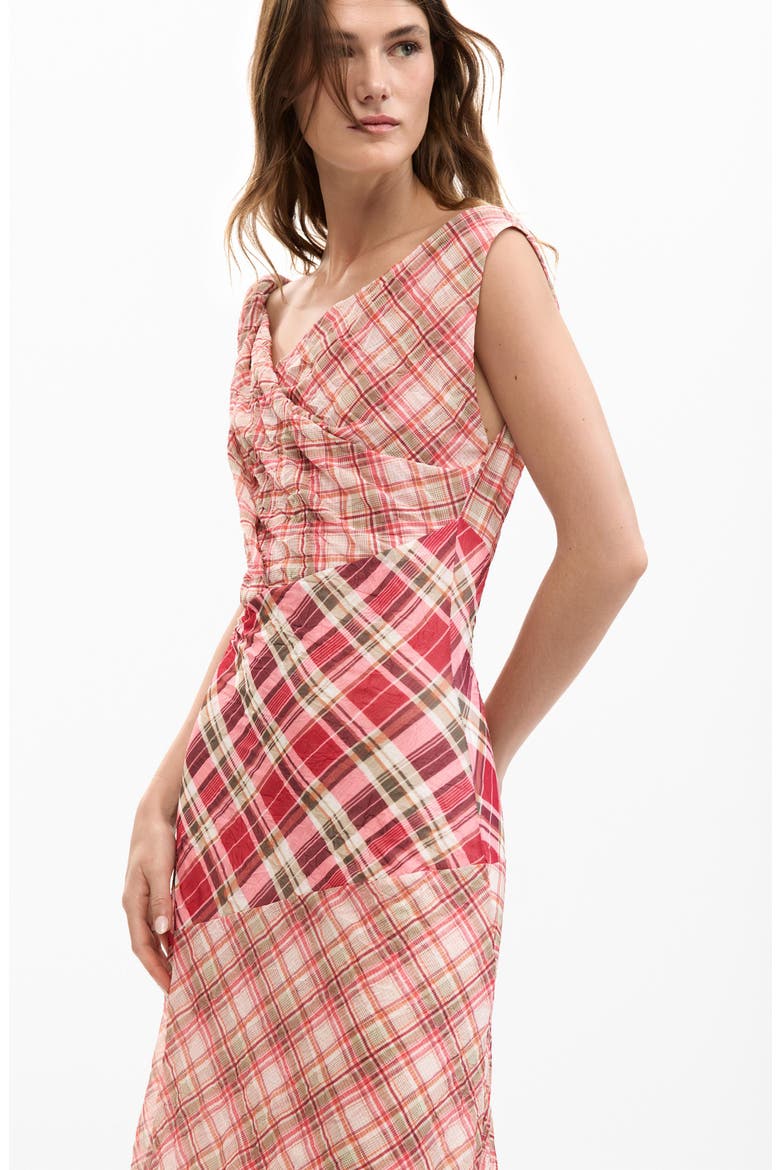 Print Sleeveless Flare Maxi Dress, Alternate, color, BURGUNDY