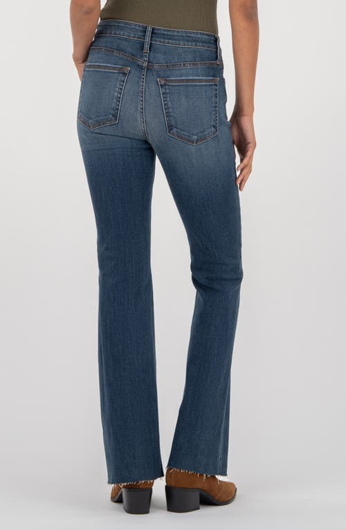 Kut From The Kloth Stella Raw Hem High Waist Flare Jeans In Blue