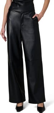 Joe's High Waist Wide Leg Faux Leather Pants
