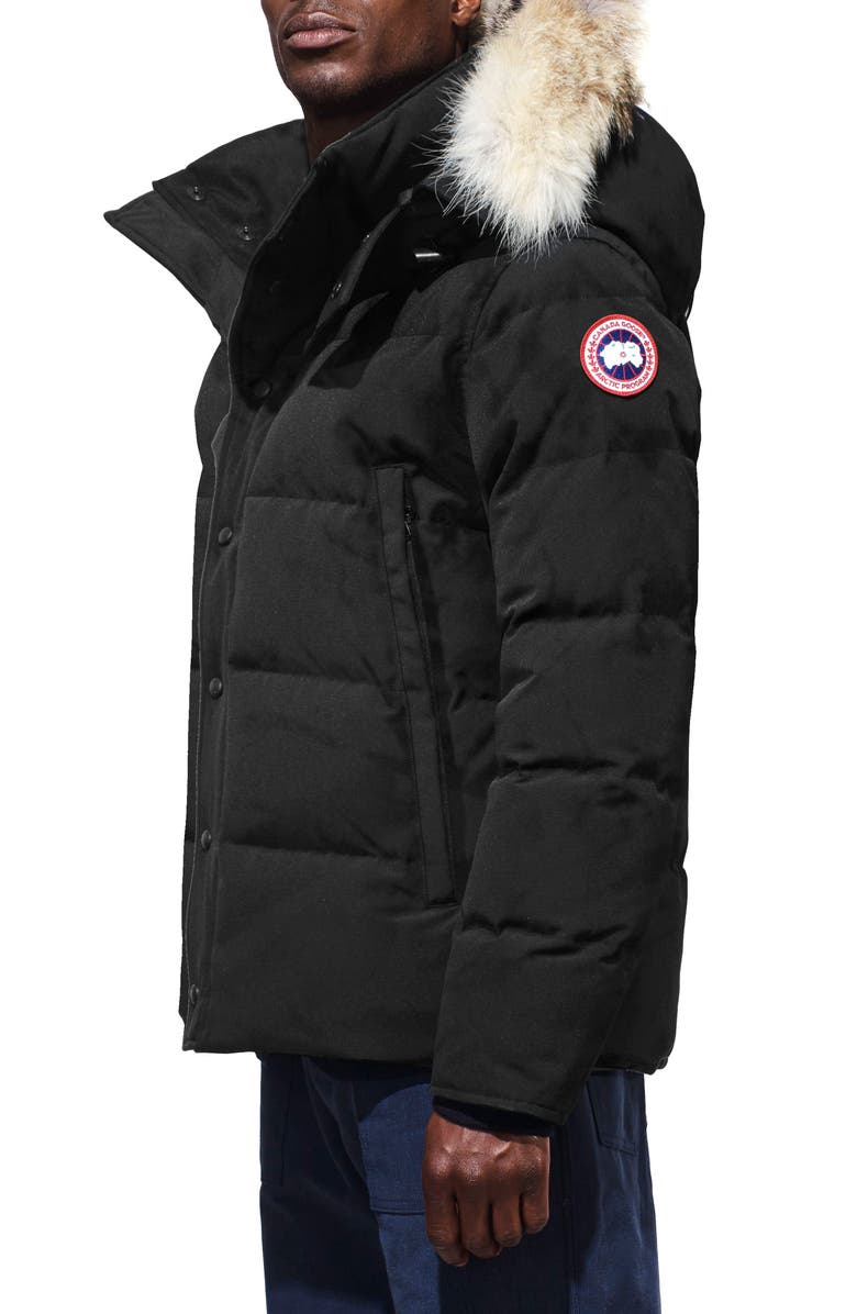 Canada Goose Wyndham Fusion Fit Genuine Coyote Fur Trim Down Jacket, Alternate, color, 