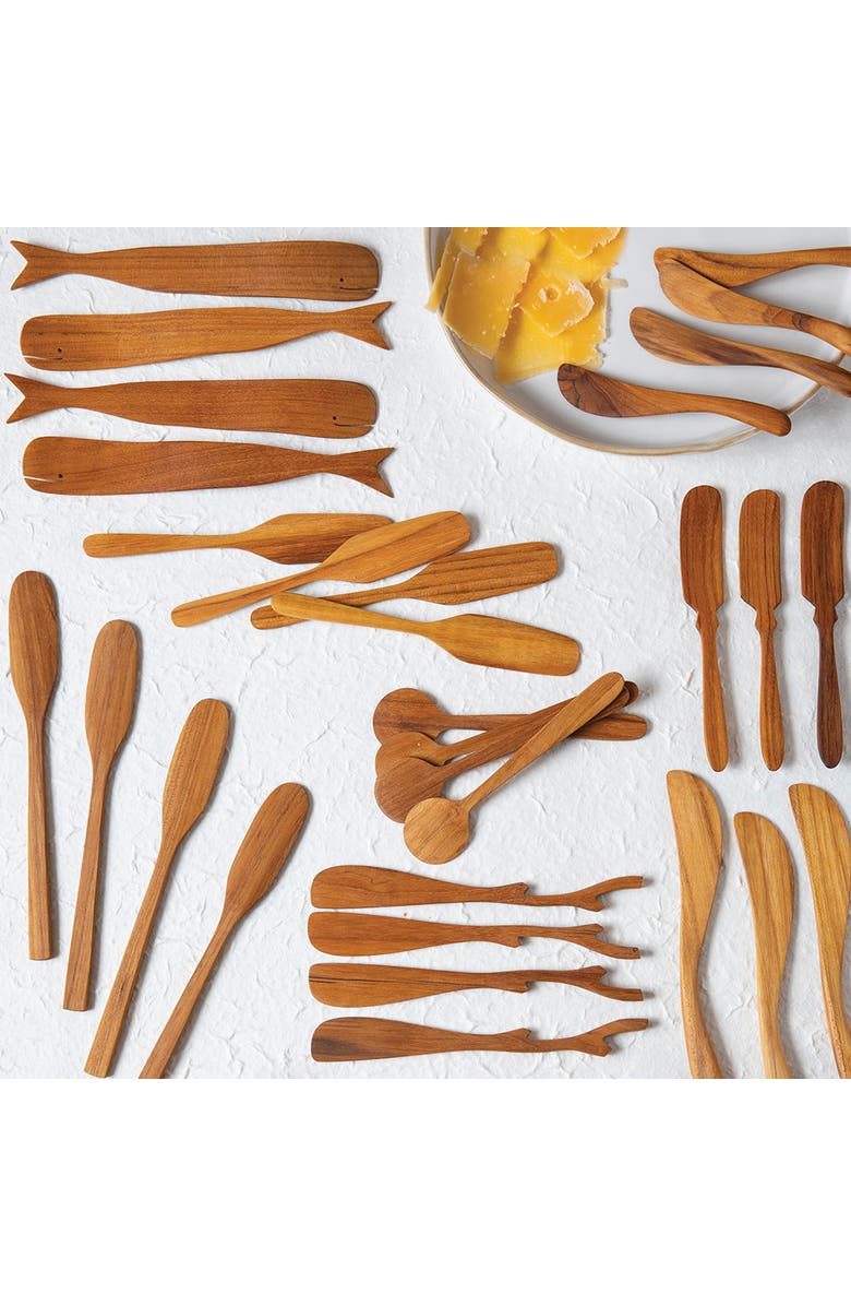Be Home Teak Whale Spreaders - Set of 4, Alternate, color, Teak
