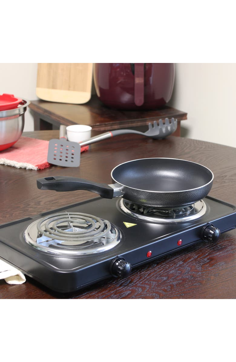 OSTER Clairborne 8 Inch Aluminum Frying Pan, Alternate, color, Grey