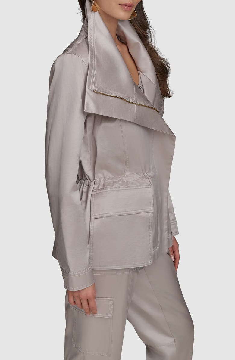 Donna Karan New York Polished Cotton Blend Jacket, Alternate, color, 