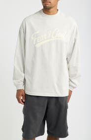 Fear of God Essentials Merch Long Sleeve Cotton Mesh Graphic T-Shirt