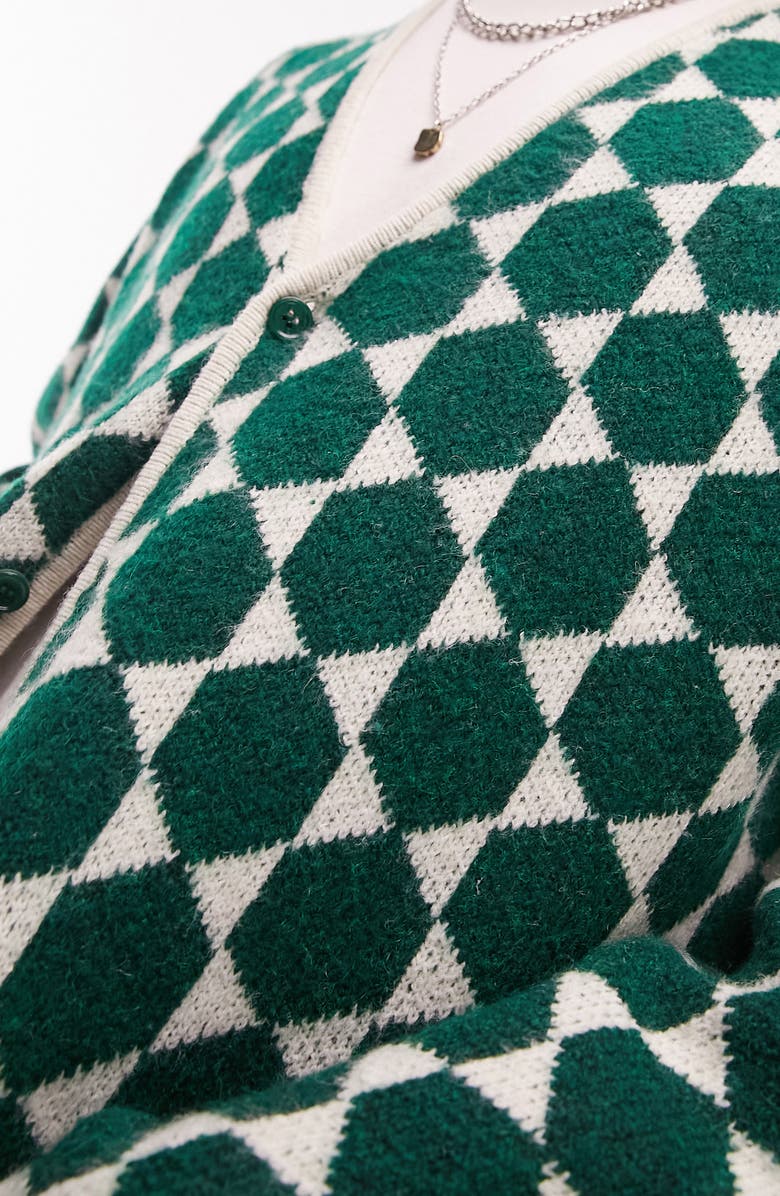 Topman Geo Pattern Cardigan, Alternate, color, 