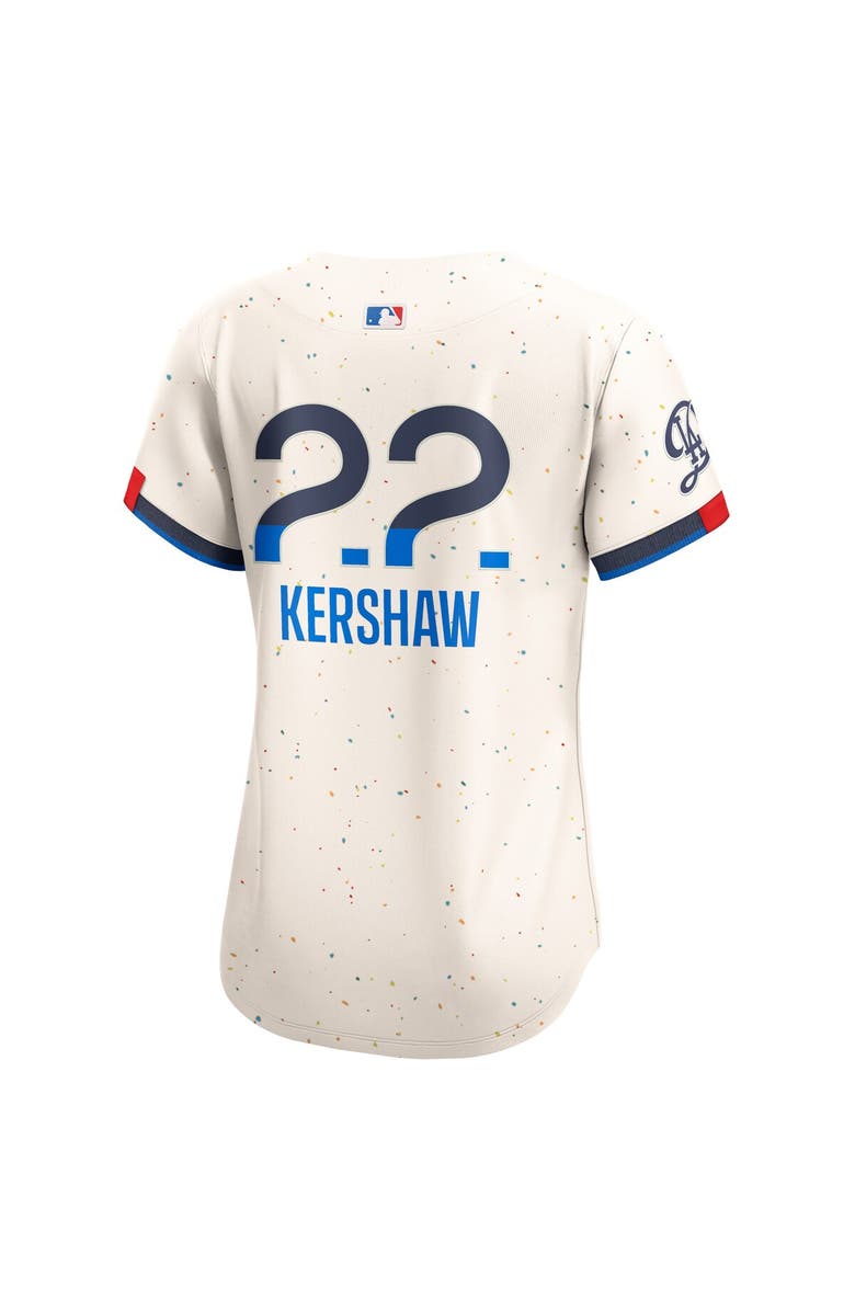Nike Women's Nike Clayton Kershaw Cream Los Angeles Dodgers 2024 City Connect Limited Player Jersey, Alternate, color, 