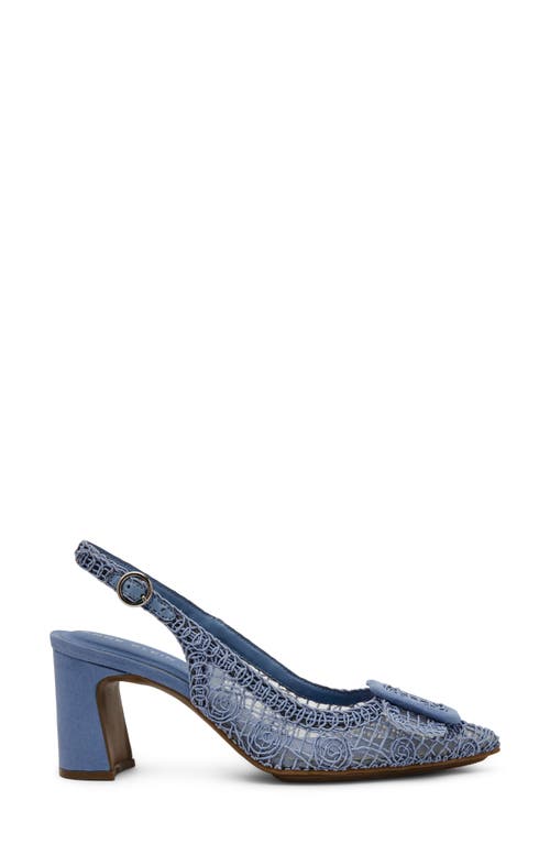 Anne Klein Belinda Lace Embroidered Slingback Pump In Blue