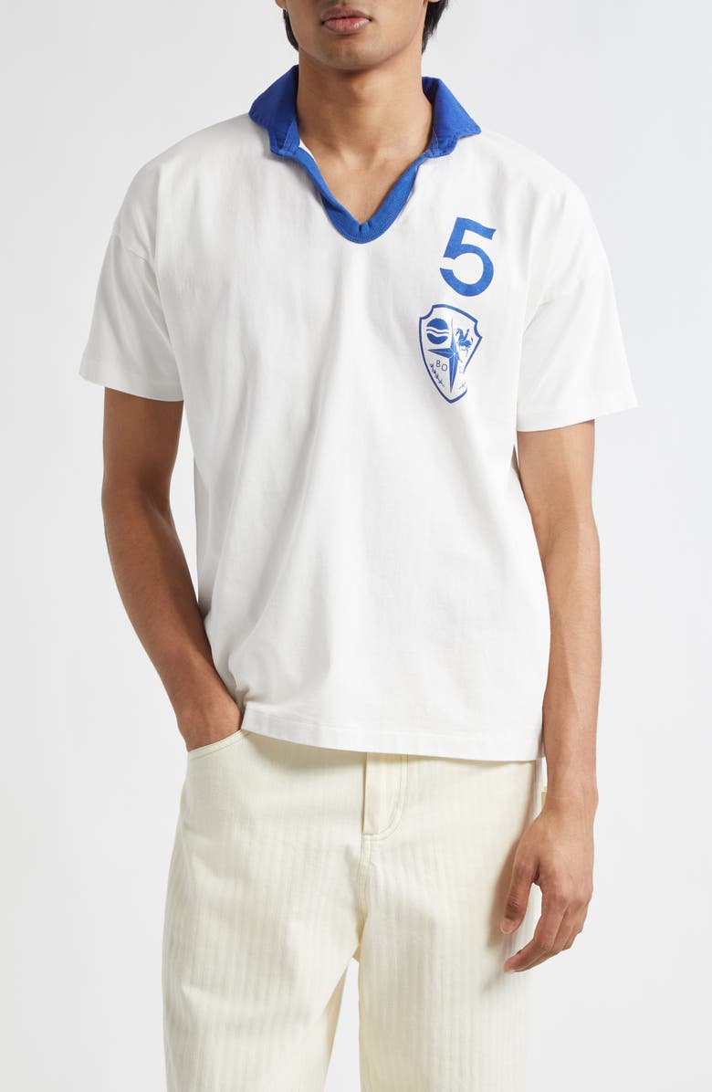 Bode Recreation Polo, Main, color, Cream