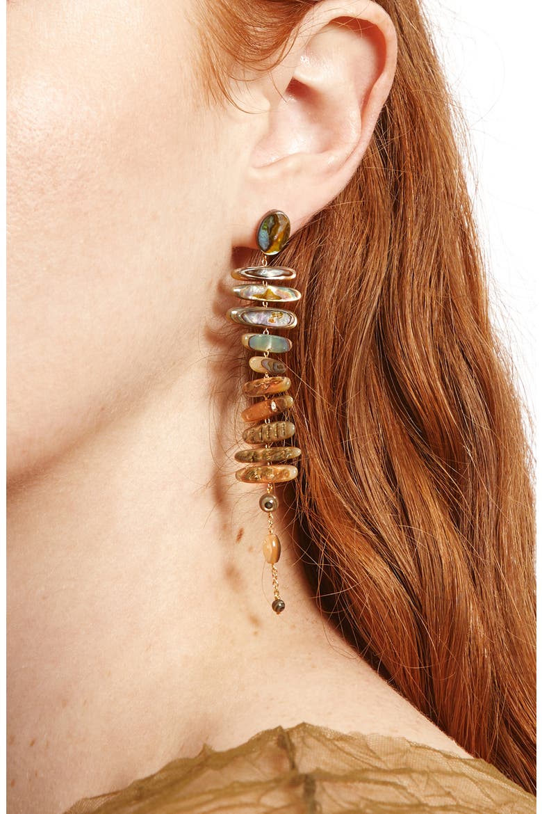 Mizumi Abalone Drop Earrings, Alternate, color, ABALONE
